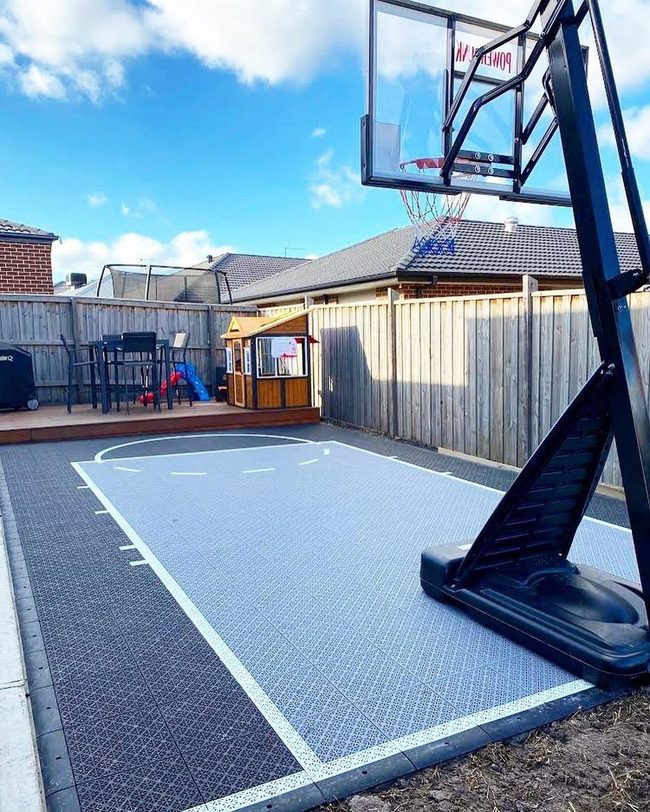 Grey White Compact Court Space