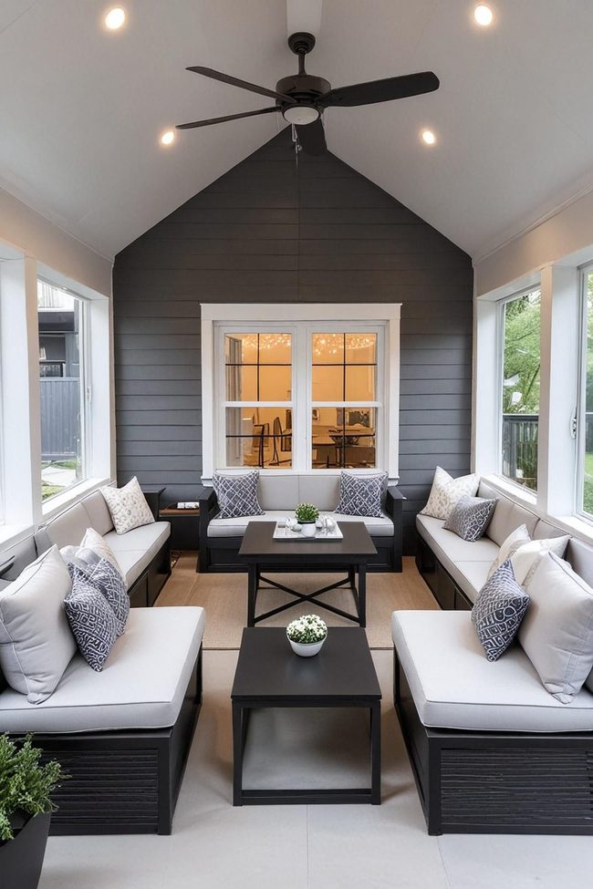 Modular Furniture Transforms Three Season Porch