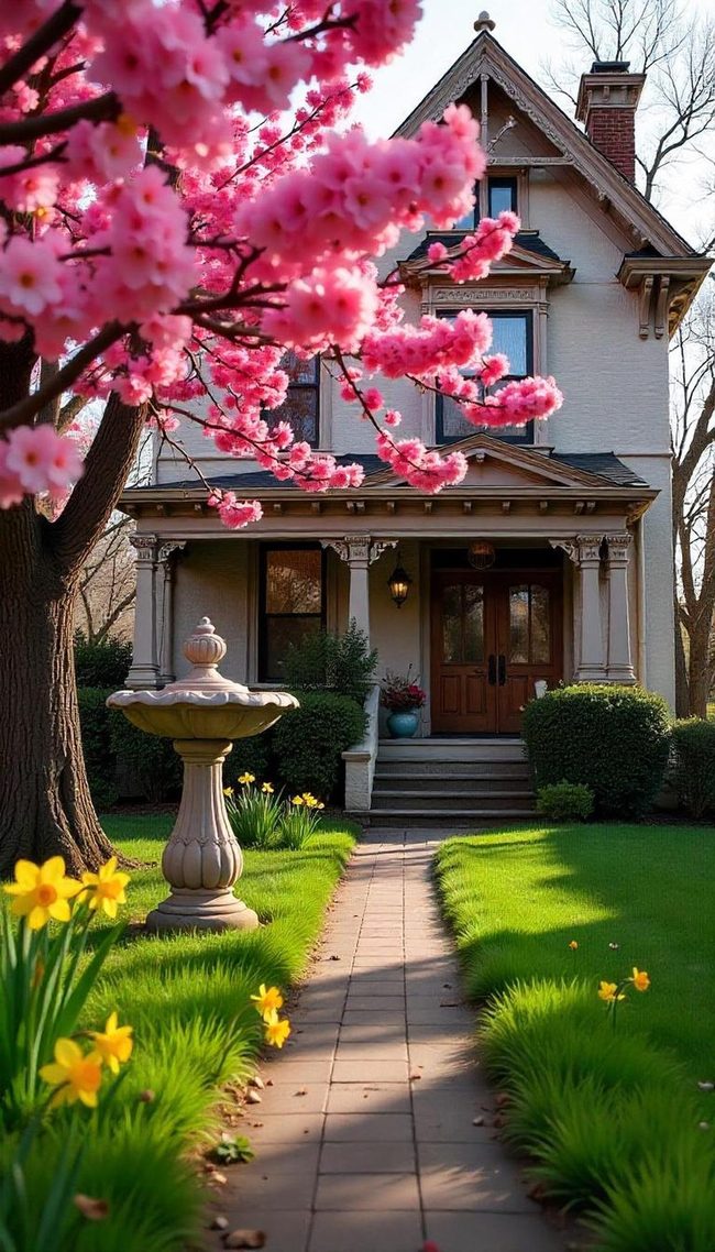 Flower-Lined Pathway To Elegance