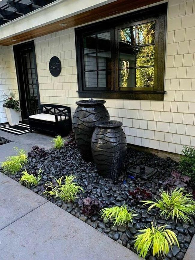 Dark Vases, Water, Green Serenity
