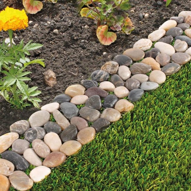 Multicolored Polished Stone Borders