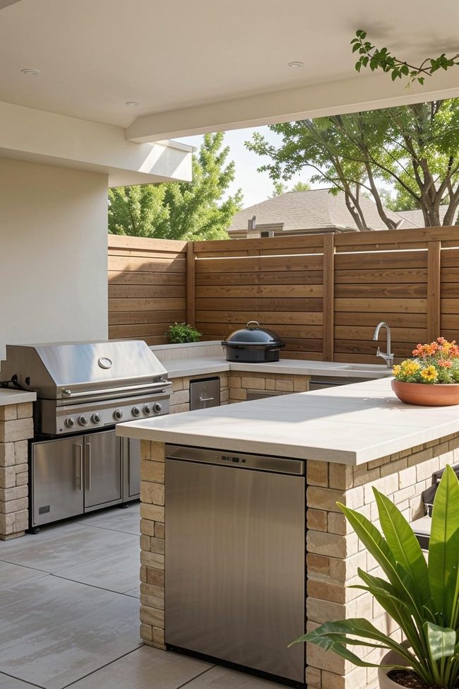 Stainless Steel Exterior Cooking Station