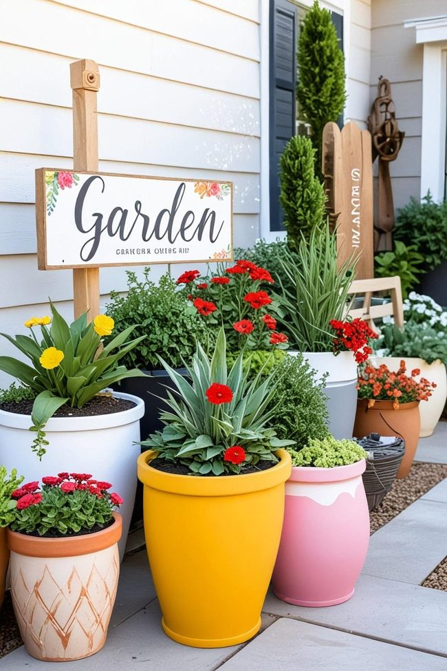 Personalized Terrace Signs and Planters