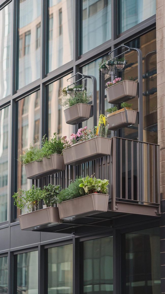 Green Container Patio Wall