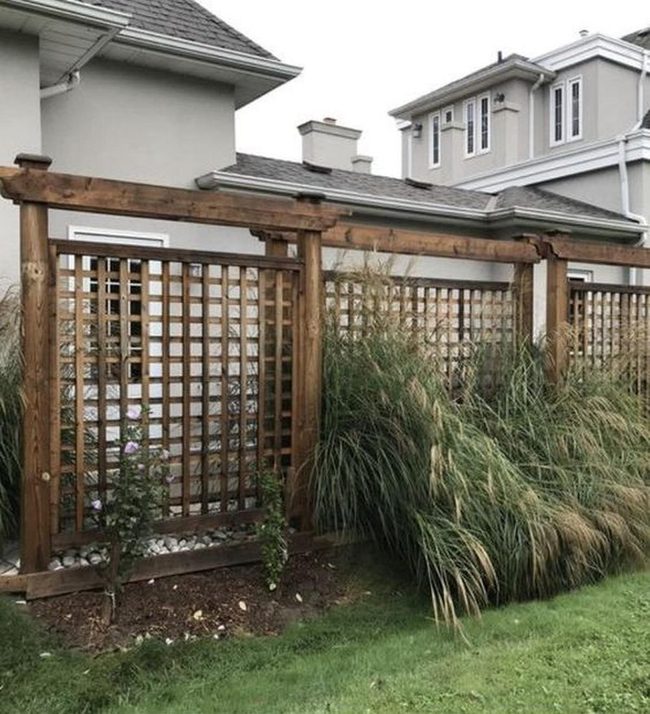 Wooden Lattice Meets Feathered Grass