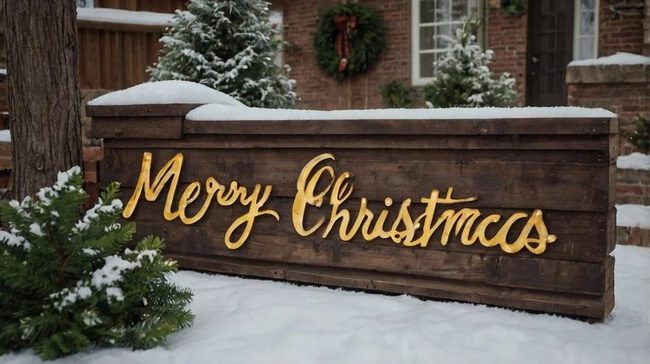 Wooden Yard Christmas Signs
