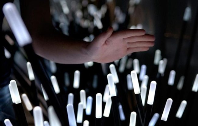 White Luminous Rods Interactive Light