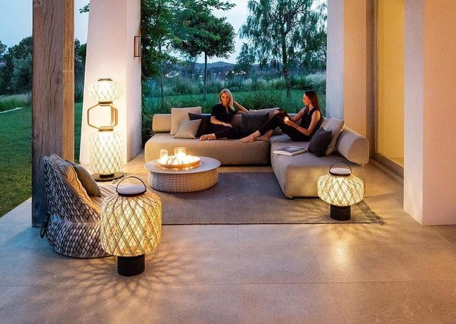 Evening Lanterns, Neutral Lounge Space