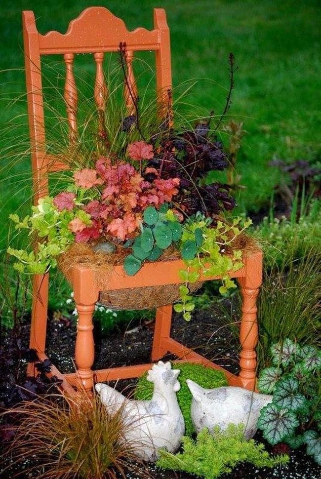 Furniture Flowers Old Chairs