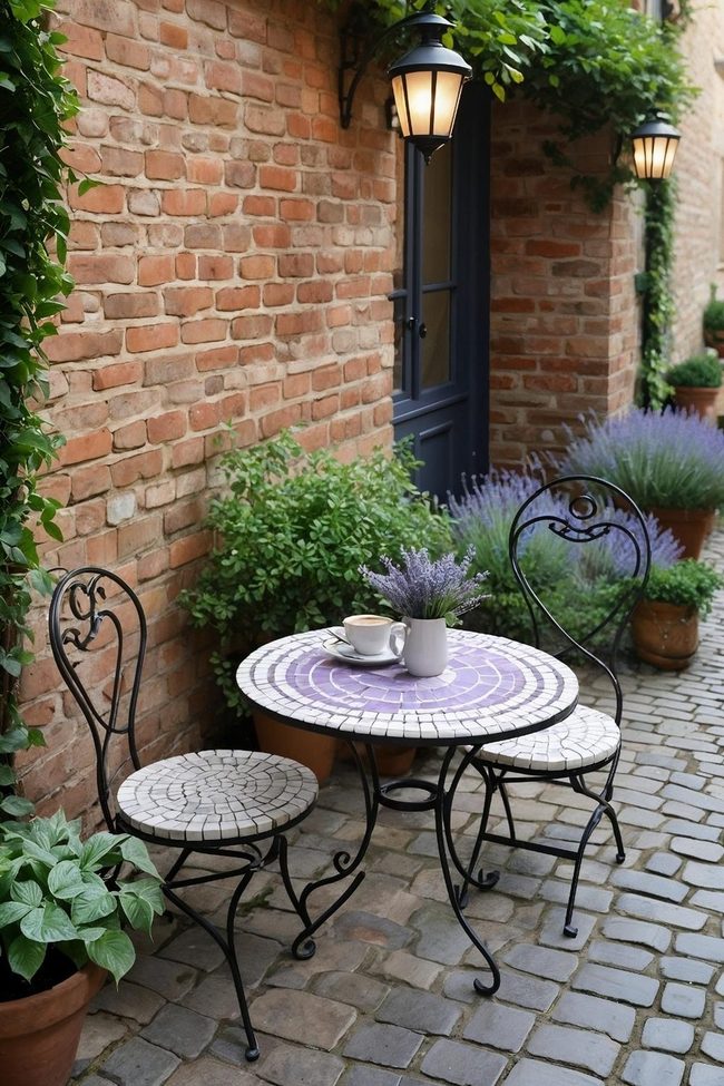 Parisian Café Brass Bistro Set