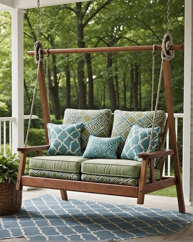 Suspended Bench Swing for Two