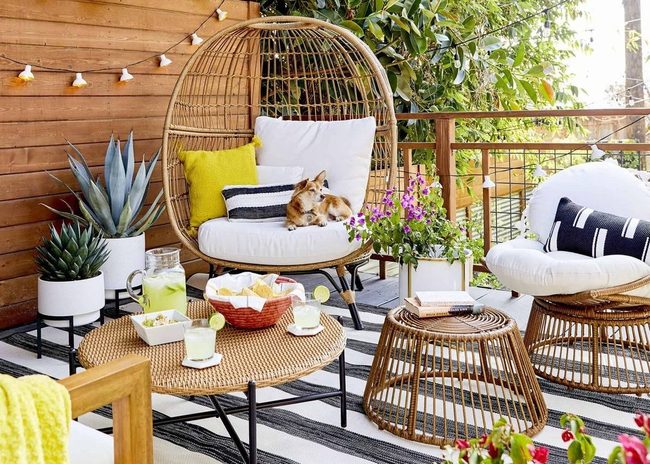 Woven Rattan Outdoor Living