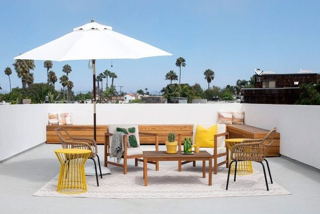 Mixed Materials Patio Seating