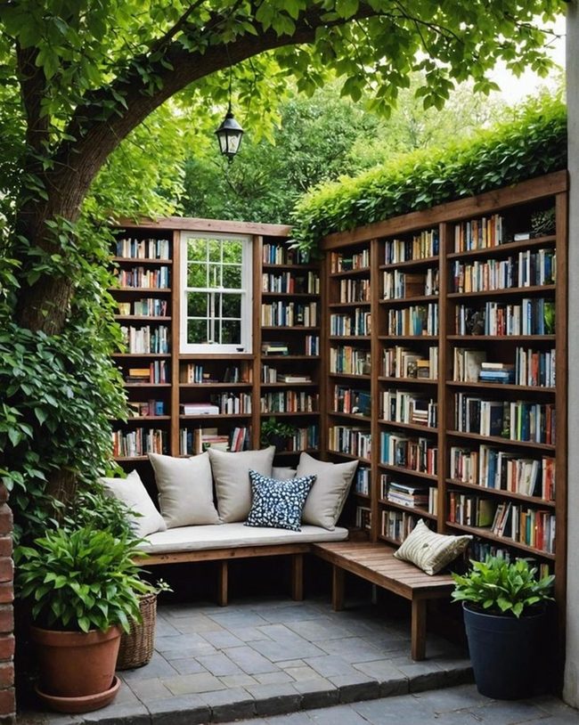 Secret Passage Among Towering Books