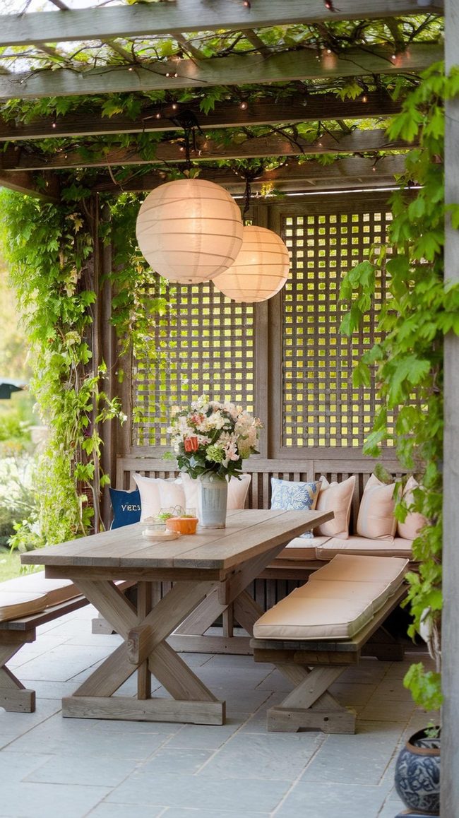 Vines Through Open Lattice Light