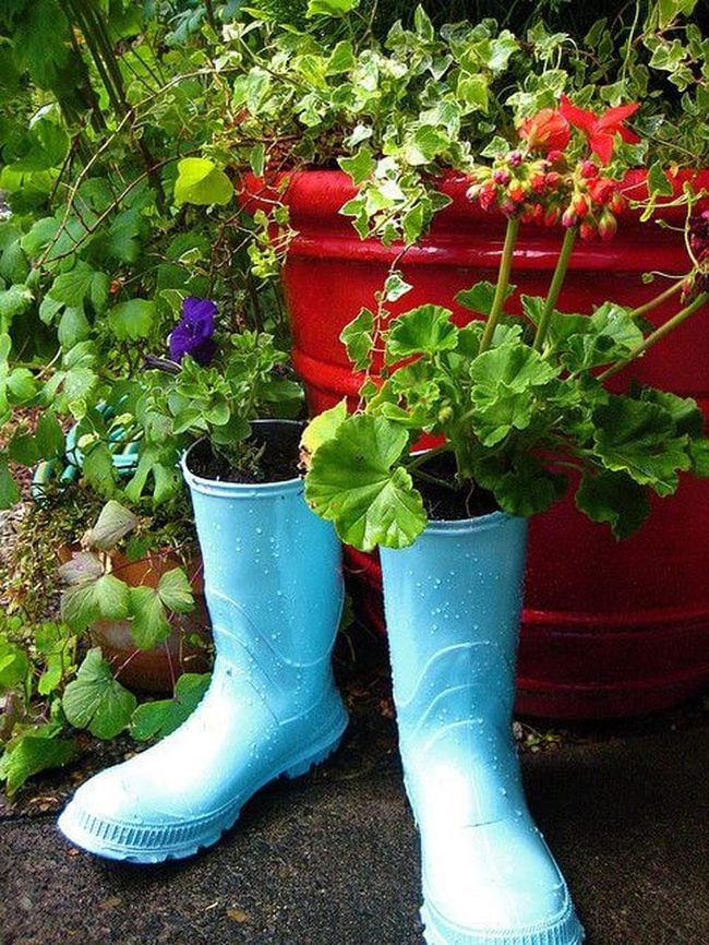 Upcycled Boots Brimming With Blooms