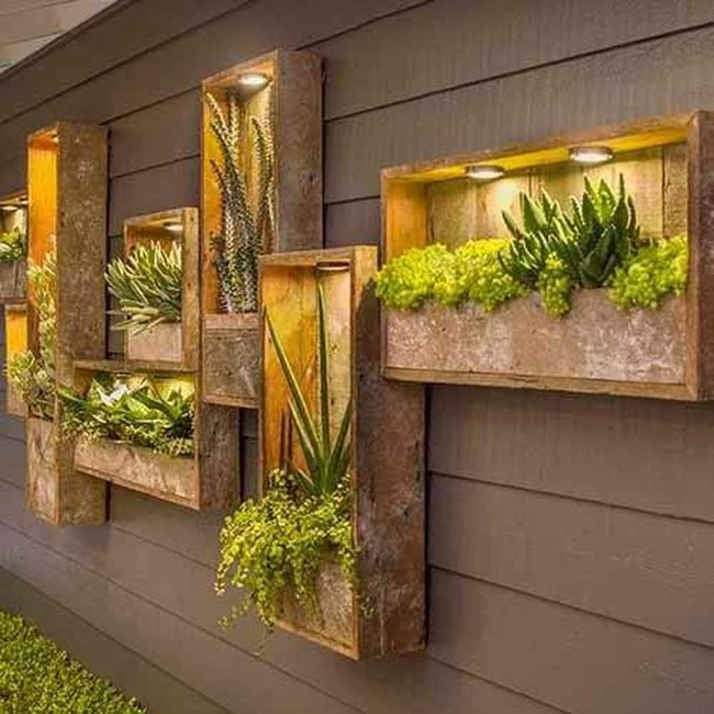 Geometric Shelves, Living Green Walls