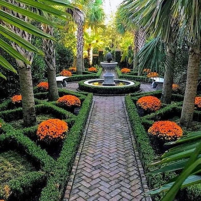 Geometric Sand Brick Garden Paths
