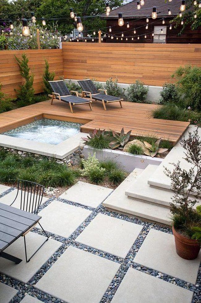 Wood And Concrete Garden Retreat