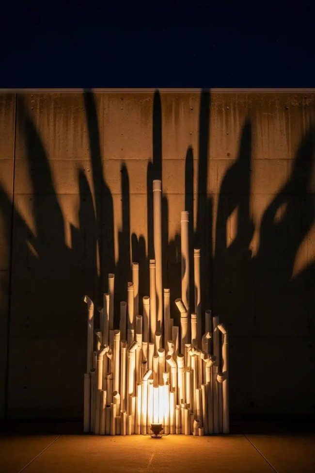 Black Pvc Pipe Sculpture