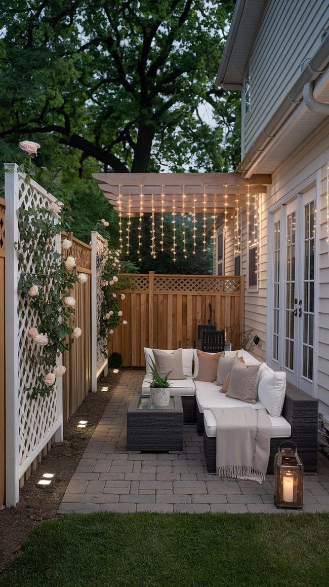 Firelit Patio Cushioned Retreat