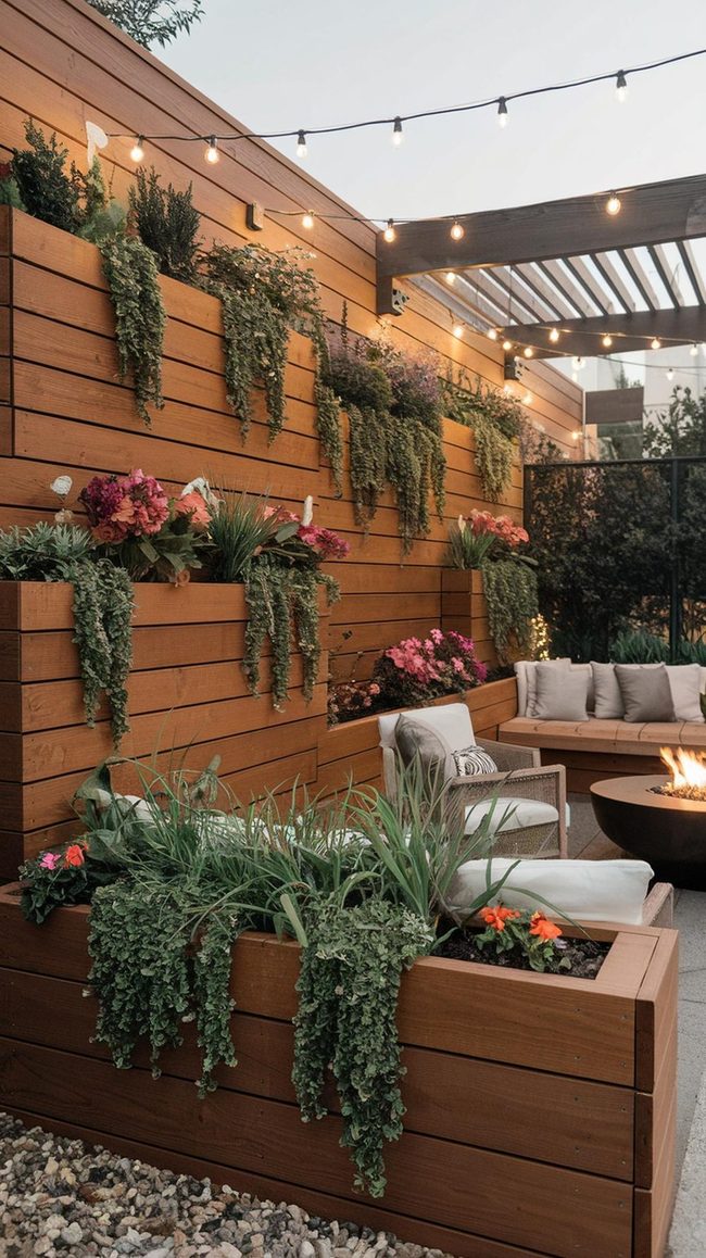 Fence-Integrated Vertical Terraces