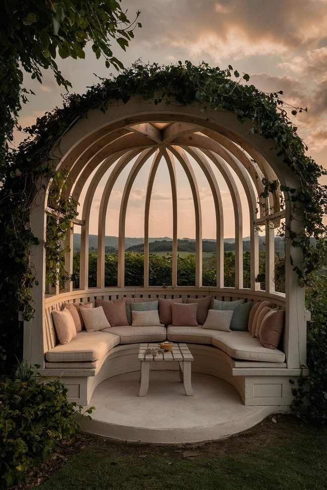 Pergola Daybed Privacy Retreat