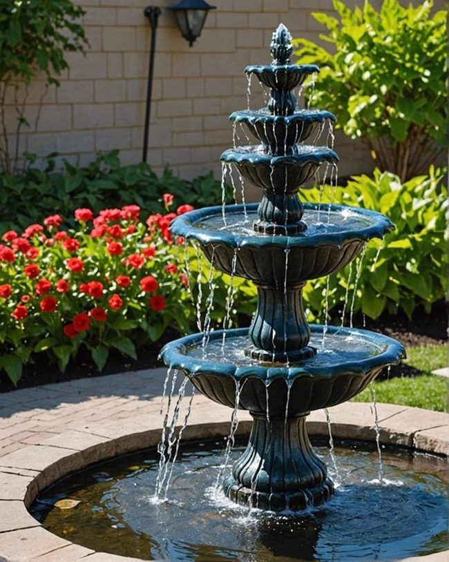 Sun-Powered Water Feature