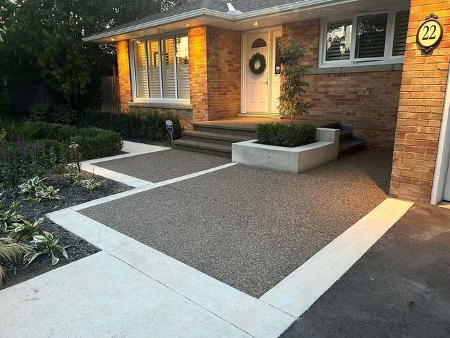 Grey Aggregate Patio Foundation