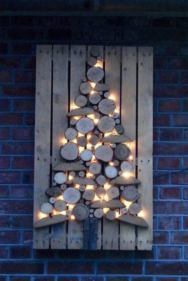 Wooden Tree With Glowing Lights