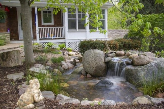 Cascading Water Feature Backyard Oasis