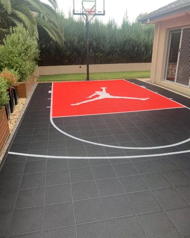 Red And Black Athletic Court
