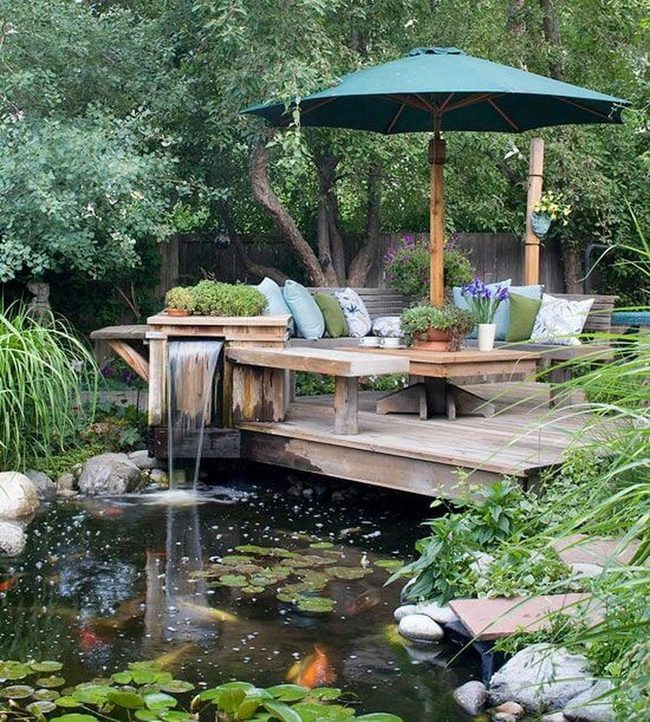 Wooden Deck Over Serene Pond