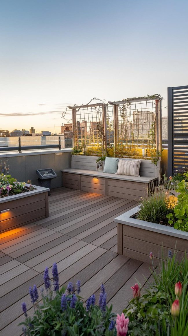 Composite Deck Rooftop Garden Space