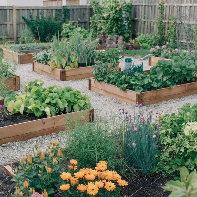 Vegetables Herbs Flowers Together