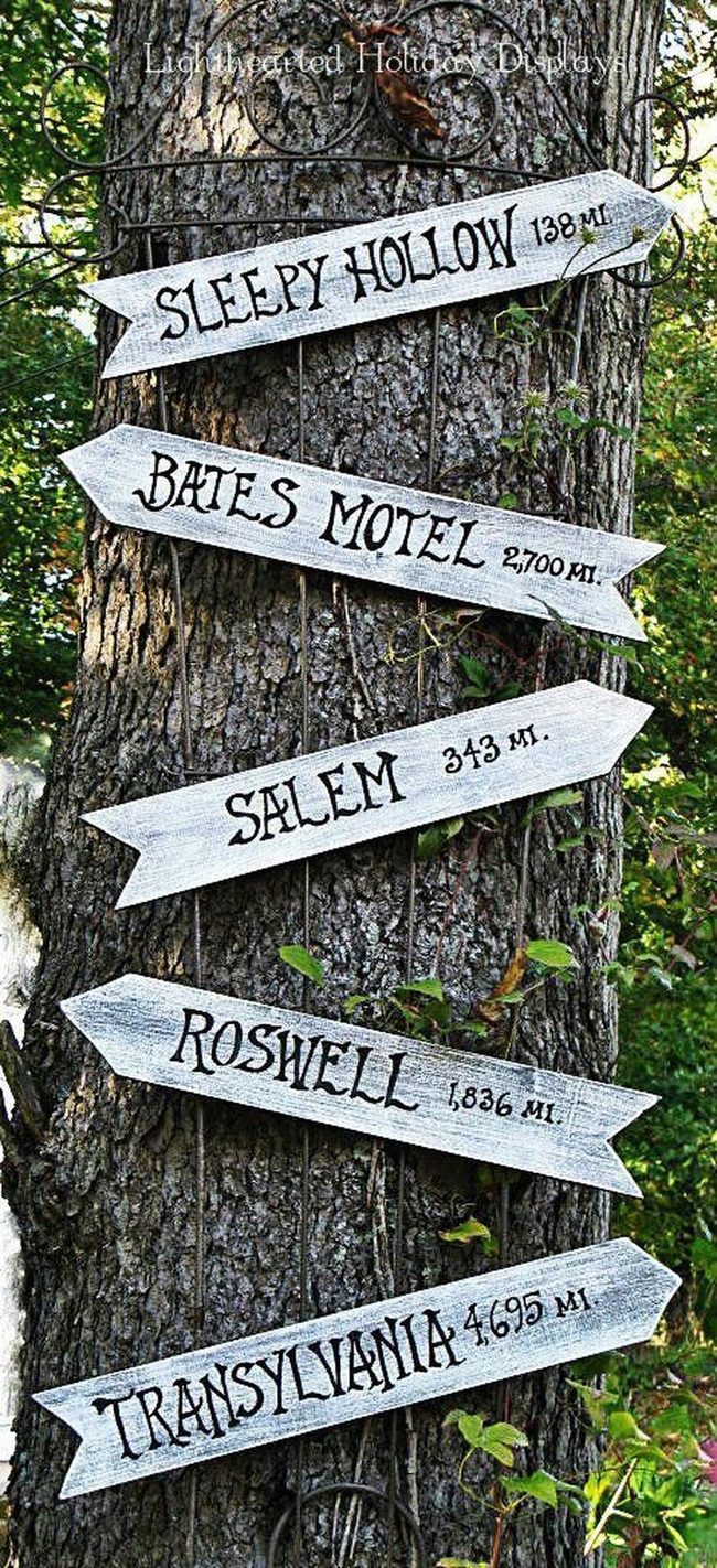 Haunted Destinations Forest Signpost