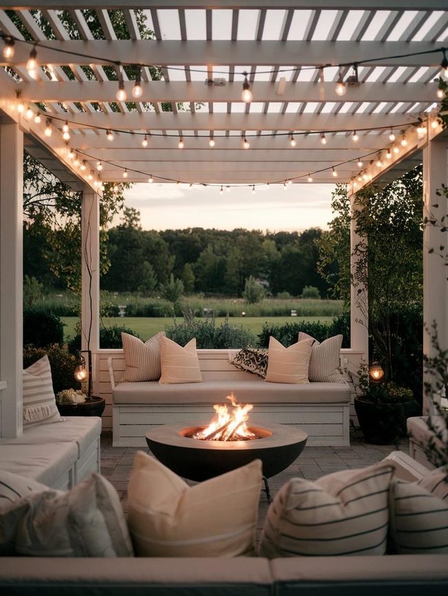 Exposed Brick Metal Minimalist Porch