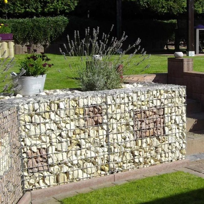 Stone Basket Privacy Walls