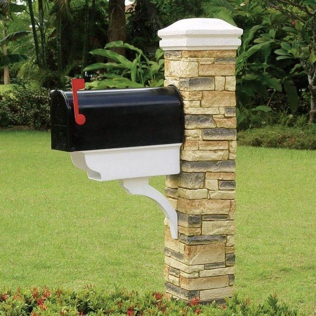 Stone Pillars With Newspaper Boxes