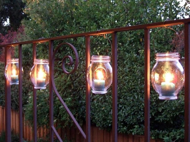 Hanging Mason Jar Candlelight