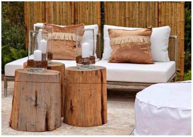 Natural Wood Stumps For Outdoor