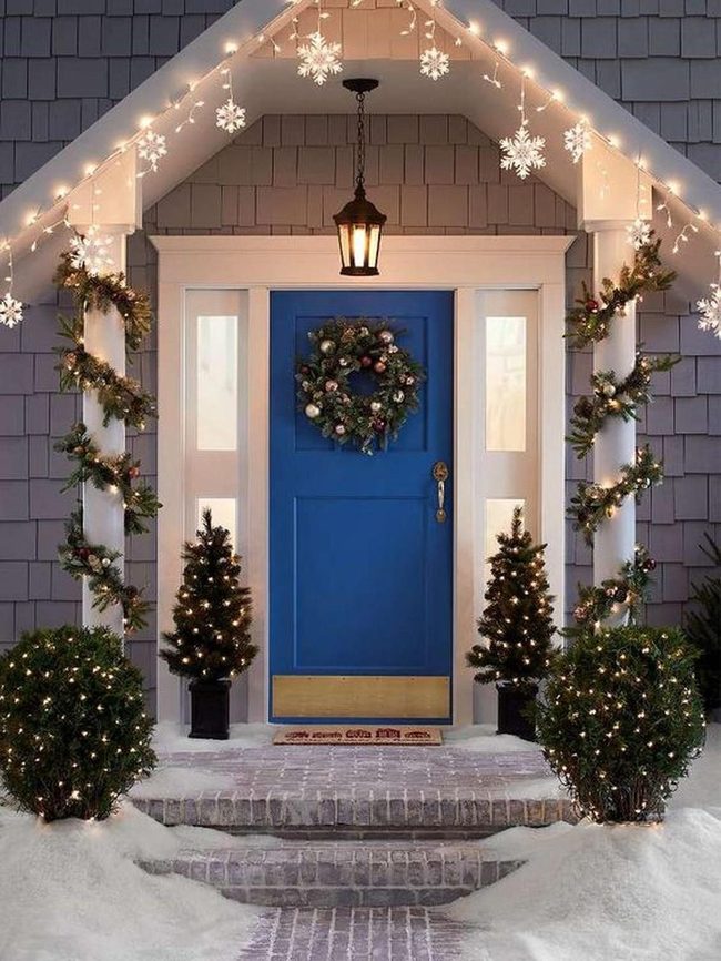 Cobalt Door Winter Entry