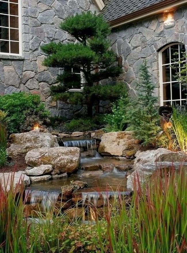 Stone Garden Waterfall Oasis