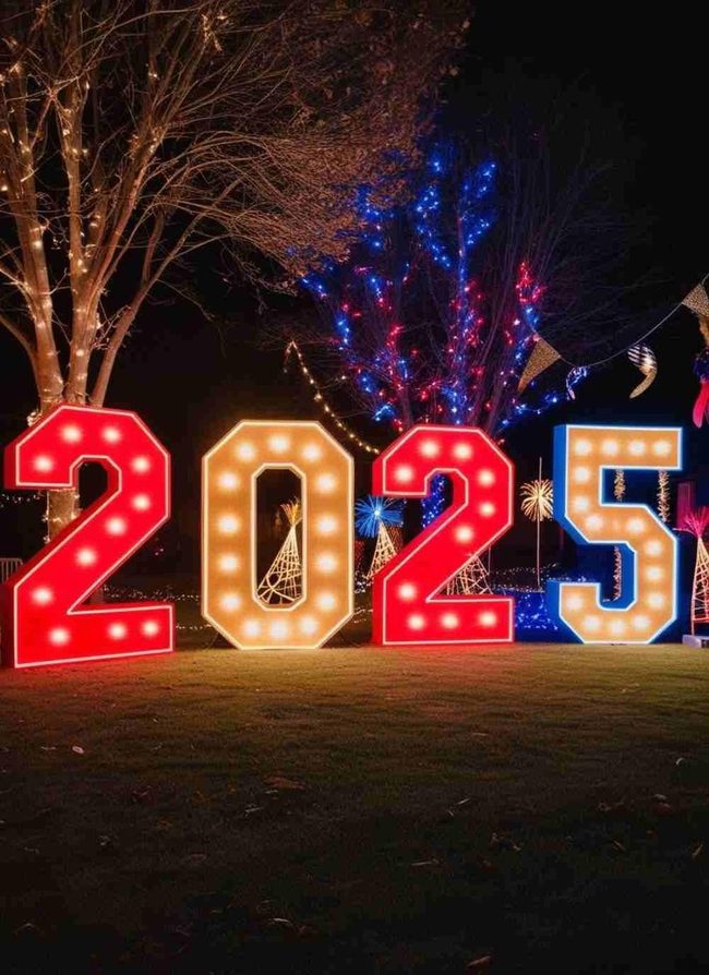 Oversized Led Numbers New Year