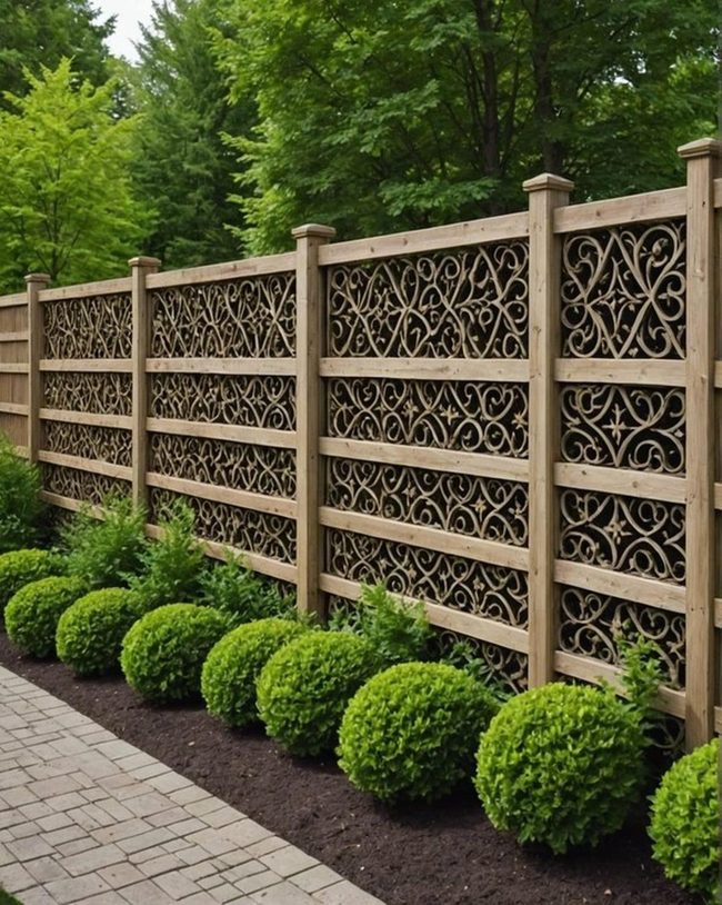 Metal Grid Privacy Fence