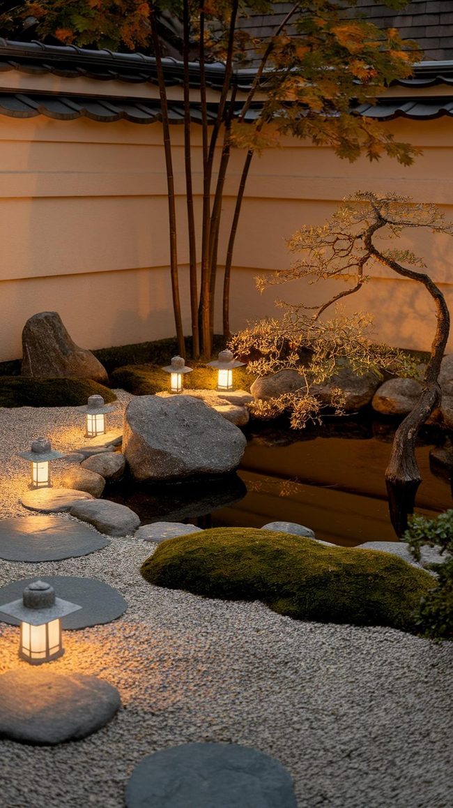 Raked Gravel Garden Water Representation