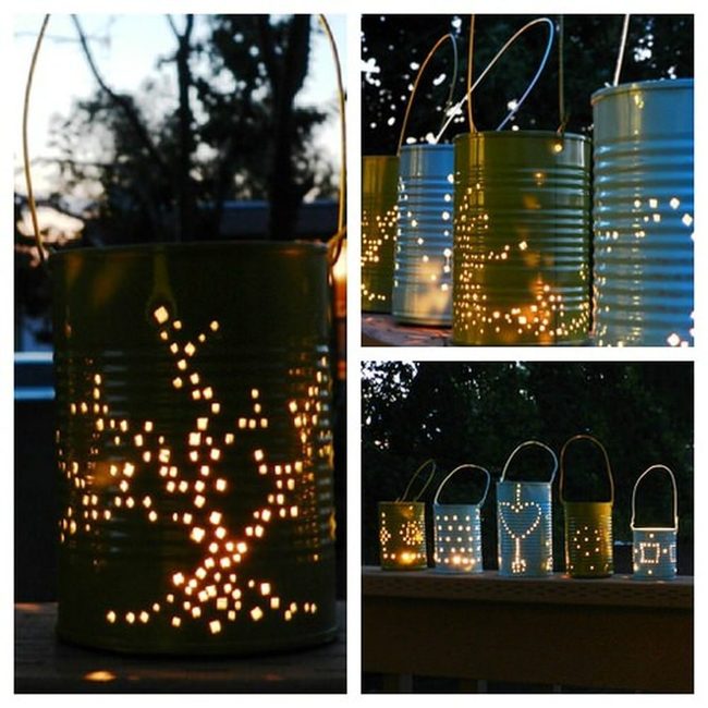 Punched Metal Candlelight Garden Fixtures