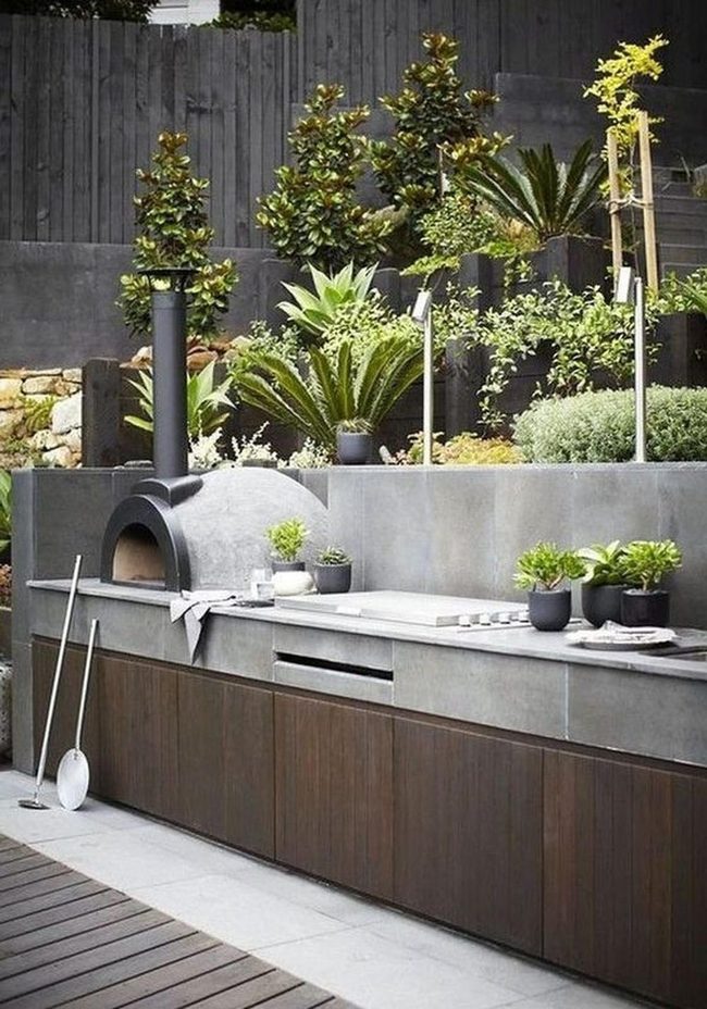 Black Stone Oven Outdoor Kitchen