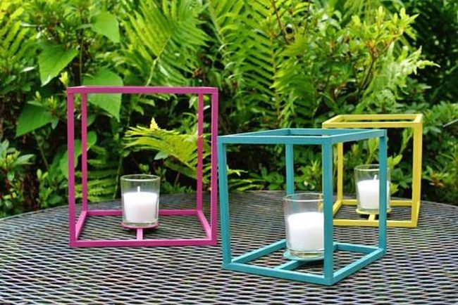 Geometric Paper Lanterns For Gardens