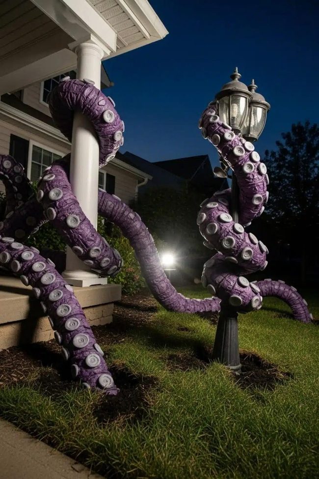 Giant Octopus Tentacles Wrap Porch